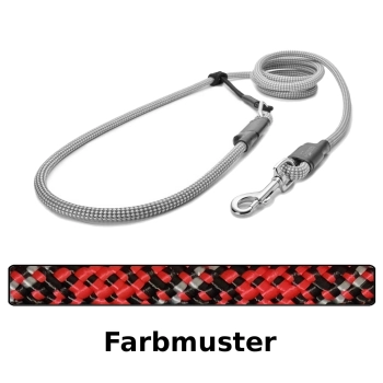 EASYLONG Hundeleine - M - 2,5m - rot mix